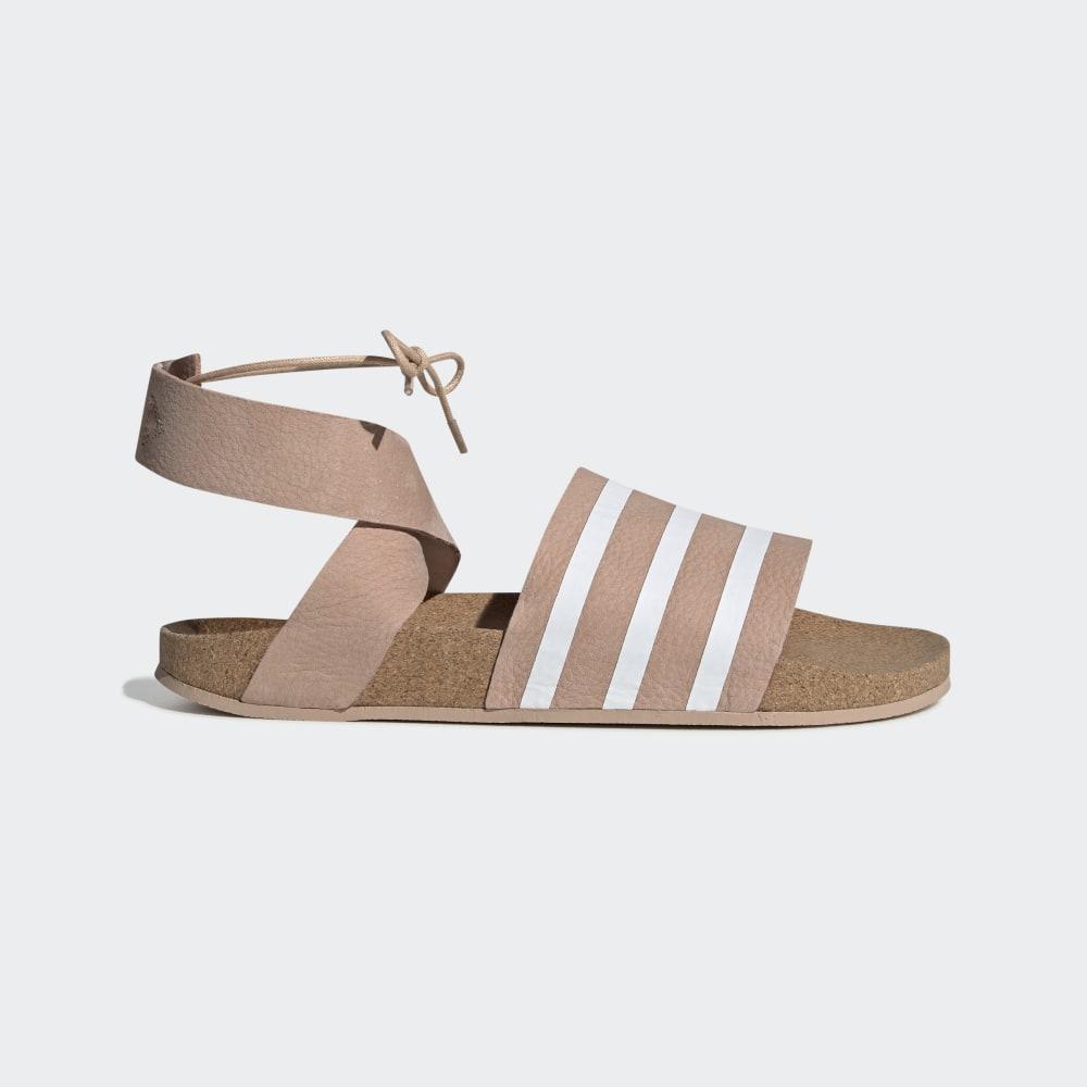 Adidas Women's Adilette Ankle Wrap Sandals Grey/White Ireland EG3855